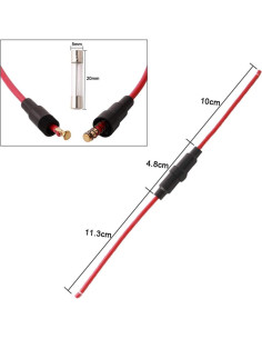 Conjunto Porta Fusibles AGC FULARR 20Pcs 32V 20A 16 AWG 2