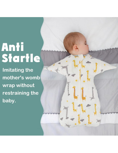 Paquete de 2 Swaddles de Transición JULYFIRE 100% Algodón