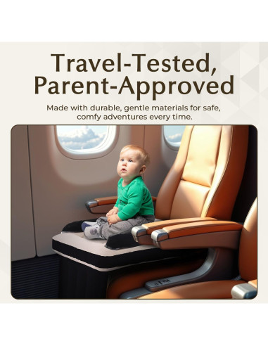 Cama de avión inflable para niños Plumb Line 2.02 kg con almohada y manta