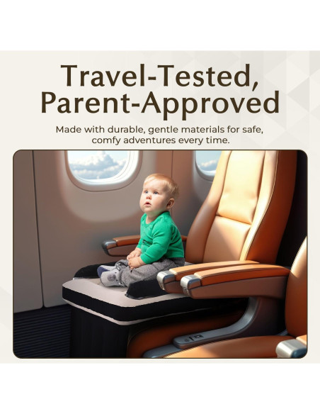 Cama de avión inflable para niños Plumb Line 2.02 kg con almohada y manta