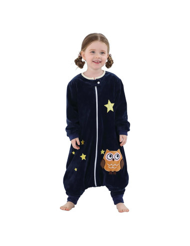 Saco de Dormir MICHLEY para Bebé 1-3 Años Manga Larga Búho