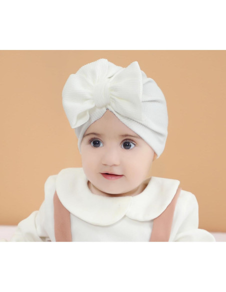 8 Sombreros Turbante para Bebés Cinaci - Suaves y Elásticos