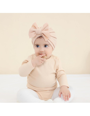 8 Sombreros Turbante para Bebés Cinaci - Suaves y Elásticos