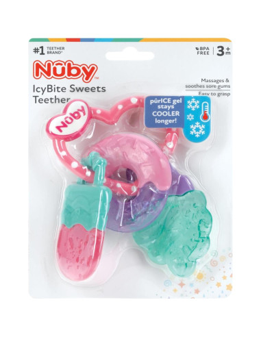 Anillo de Dentición Nuby IcyBite Donut y Helado 3+ Meses