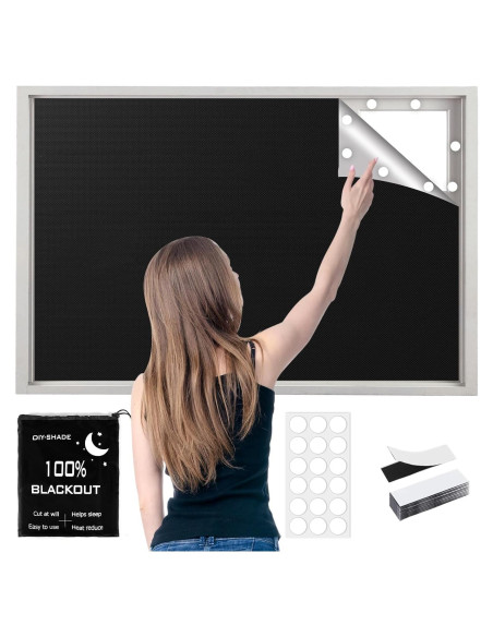 Cortinas Blackout Portátiles Obcxin 300x145cm Gris