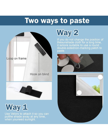 Cortinas Blackout Portátiles Obcxin 300x145cm Gris