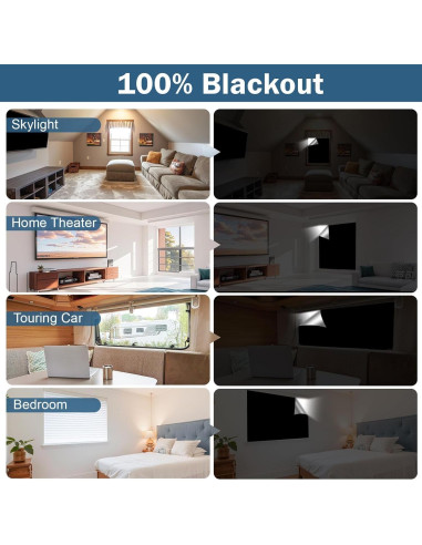 Cortinas Blackout Portátiles Obcxin 300x145cm Gris