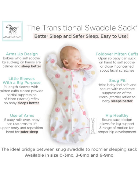Saco de Envoltura Transicional Bebé Asombroso 0-3 Meses