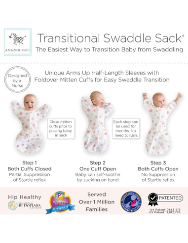 Saco de Envoltura Transicional Bebé Asombroso 0-3 Meses