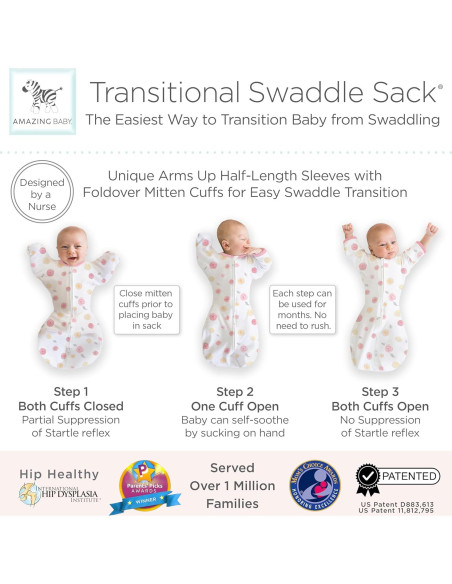 Saco de Envoltura Transicional Bebé Asombroso 0-3 Meses
