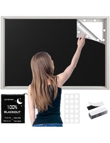 Cortinas Blackout Portátiles Obcxin 300x145cm Gris