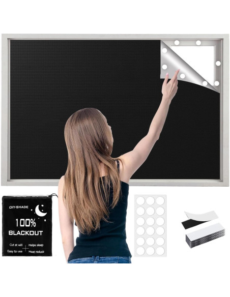 Cortinas Blackout Portátiles Obcxin 300x145cm Gris