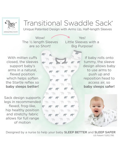 Saco de Envoltura Transicional Bebé Asombroso 0-3 Meses