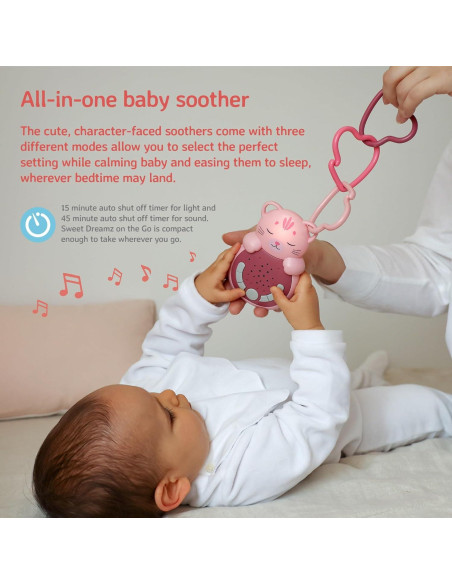 Calmante para Bebés Cloud b Sweet Dreamz Gato con Luz y Sonidos