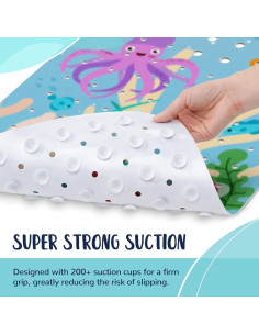 Alfombrilla de Baño Antideslizante NiBaby 100x40 cm PVC Mundo Marino 2