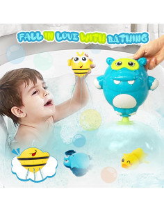 Juguetes de baño EKU Hipopótamo con tazas apilables y pato 2