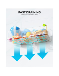 Organizador de Juguetes de Baño Nieifi - 2 Cestas Transparentes 2