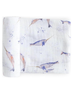 Manta de Bebé Swaddle Little Unicorn Algodón 100% Narval