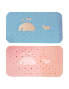 Alfombrilla Antideslizante para Bañera Bebés LilPea 63.5x35.5cm Azul