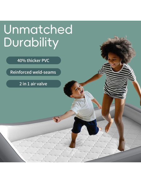 Cama de viaje inflable GloTika para niños 160x100 cm con sábana
