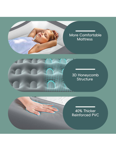 Cama de viaje inflable GloTika para niños 160x100 cm con sábana