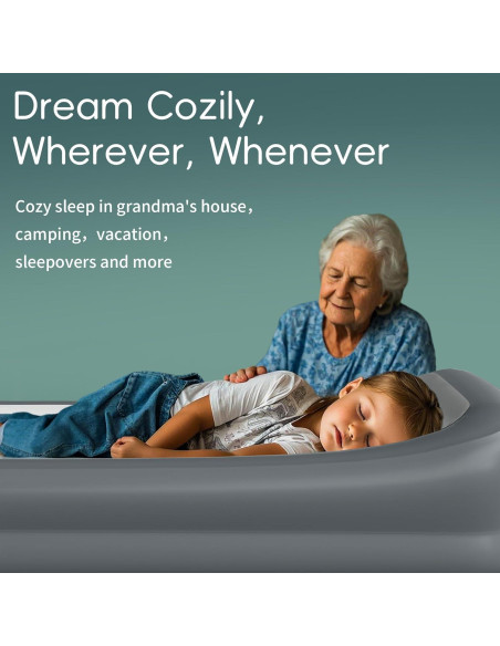 Cama de viaje inflable GloTika para niños 160x100 cm con sábana