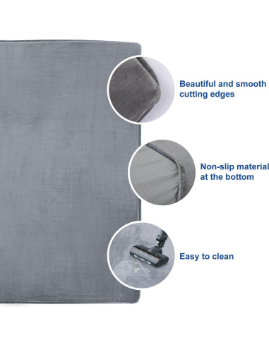 Alfombra de Juego para Bebés Gris 127x127 cm Antideslizante