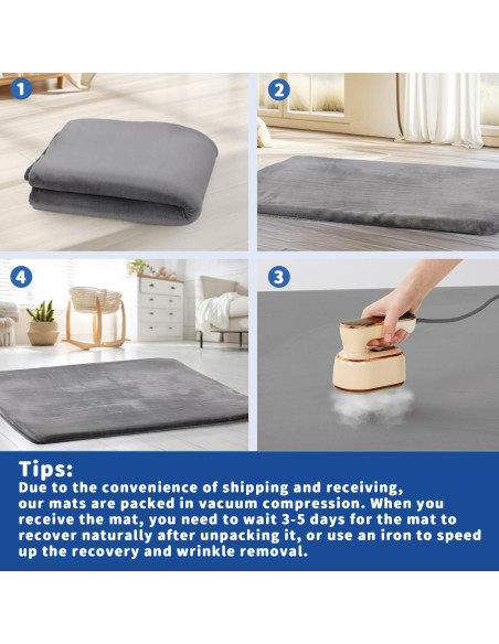 Alfombra de Juego para Bebés Gris 127x127 cm Antideslizante