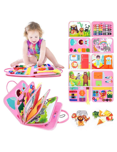 Libro Ocupado 10 en 1 Orubomic para Niños 1-3 Años