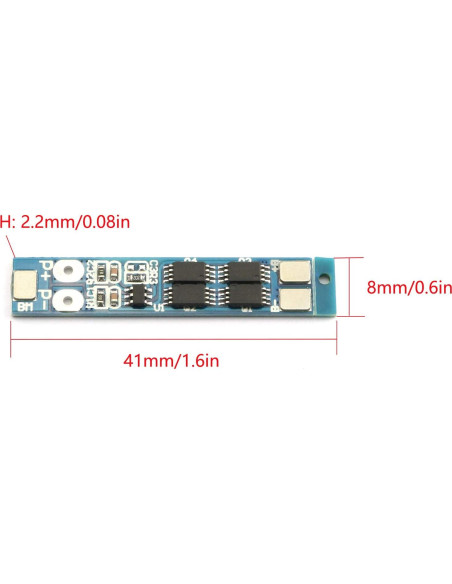 Placa de Protección BMS 2S 18650 HJTOOK 7.4V 8A 2PCS
