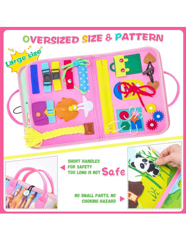 Libro Ocupado 10 en 1 Orubomic para Niños 1-3 Años