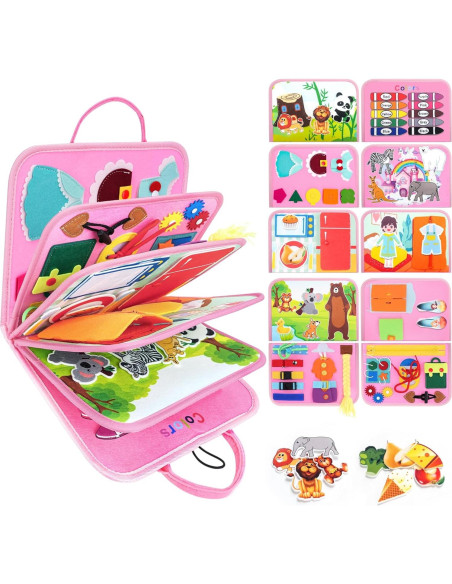 Libro Ocupado 10 en 1 Orubomic para Niños 1-3 Años