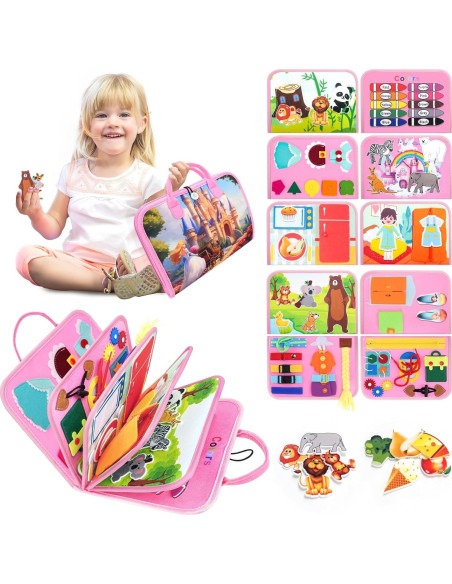 Libro Ocupado 10 en 1 Orubomic para Niños 1-3 Años