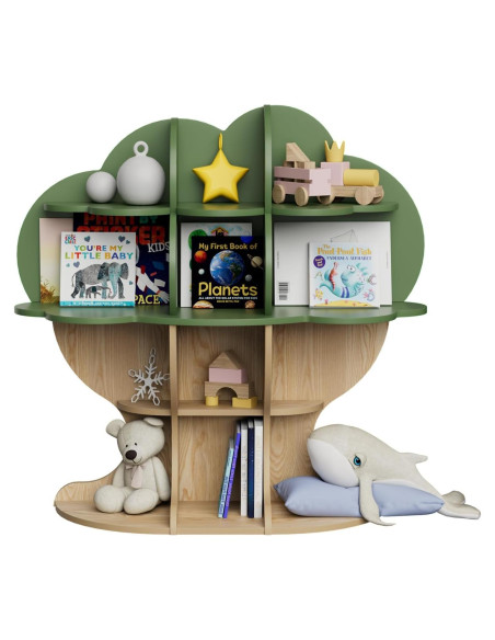 Estantería en forma de árbol NACHES para niños 12 compartimentos
