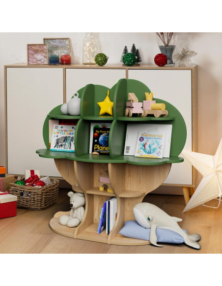 Estantería en forma de árbol NACHES para niños 12 compartimentos