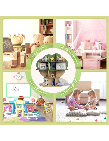 Estantería en forma de árbol NACHES para niños 12 compartimentos