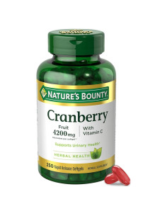Suplemento de Arándano Nature's Bounty 4200 mg con Vitamina C - 250 Gelatinas Blandas