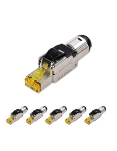 Conector RJ45 Cat 6A Cable Matters 6-Pack 10Gbps Blindado