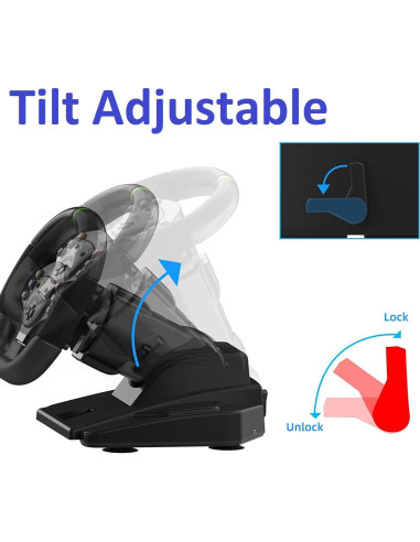 Volante de Juego DOYO R180C para Xbox 360 y PC con Pedales