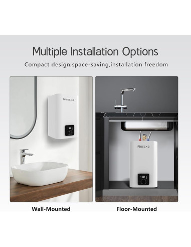 Calentador de Agua Eléctrico Nessxa 4 Galones 1500W Bajo Fregadero