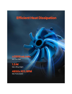 Enfriador de Líquido para CPU VEVOR AIO 240mm PWM LCD 1.8'' 2