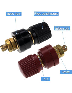 Terminal de Batería Remota Bumbesti M6 Cobre 2 Pcs Negro y Rojo 2