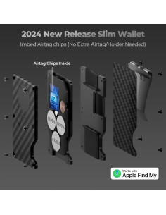 Billetera Minimalista AirWallet con Chip Airtag y Bloqueo RFID 2