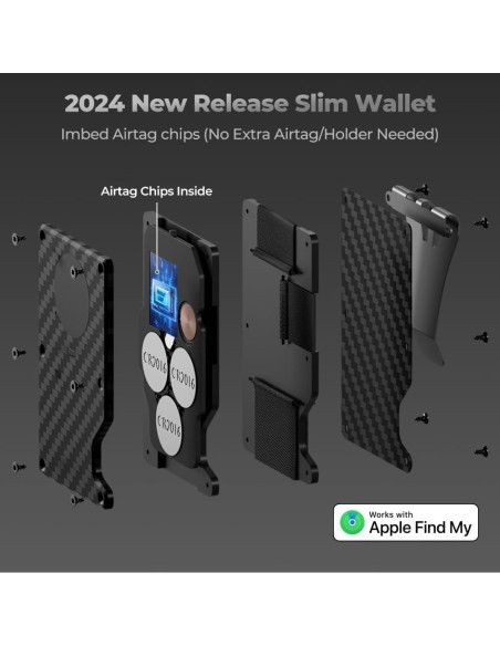 Billetera Minimalista AirWallet con Chip Airtag y Bloqueo RFID