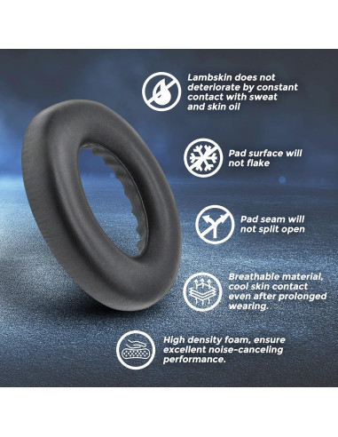 Almohadillas de cuero de cordero Laifzen para Bose QC Ultra