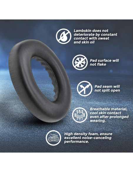 Almohadillas de cuero de cordero Laifzen para Bose QC Ultra