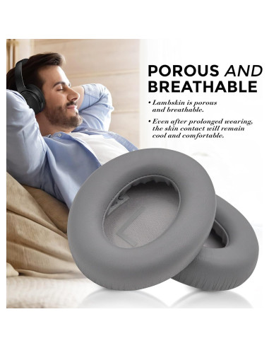 Almohadillas de cuero de cordero Laifzen para Bose QC Ultra