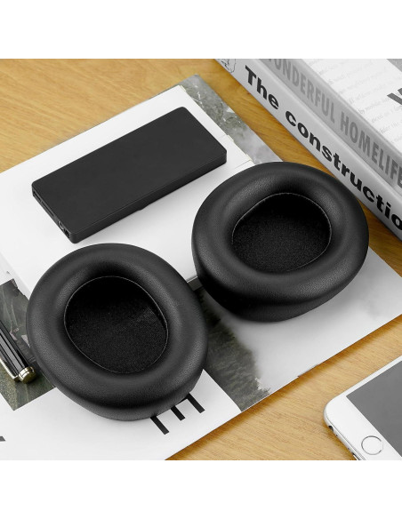 Almohadillas de Reemplazo Linkidea para Auriculares SteelSeries Arctis Nova Pro Inalámbricos - Cuero de Proteína - 2 Unidades