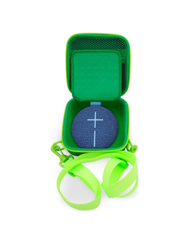 Funda de Viaje CASEMATIX para Altavoz Bluetooth Ultimate Ears MINIROLL - Verde