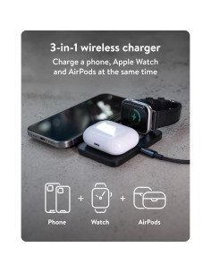 Cargador Inalámbrico 3 en 1 Mous - Compatible con MagSafe 2